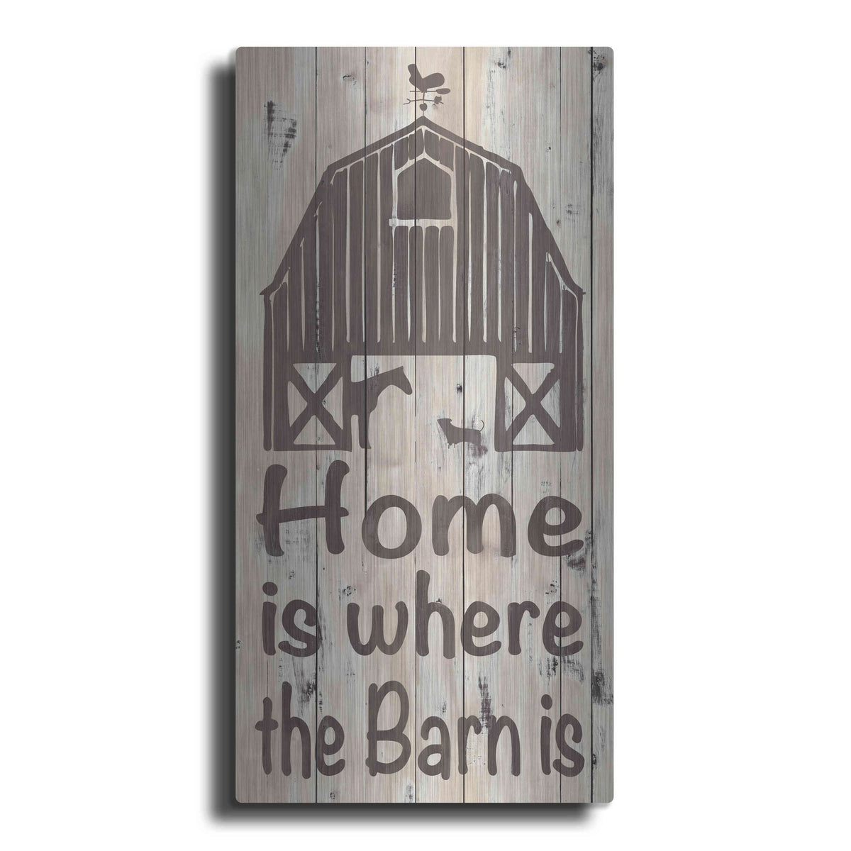 Luxe Metal Art 'Home and Farm I' by Alonzo Saunders, Metal Wall Art