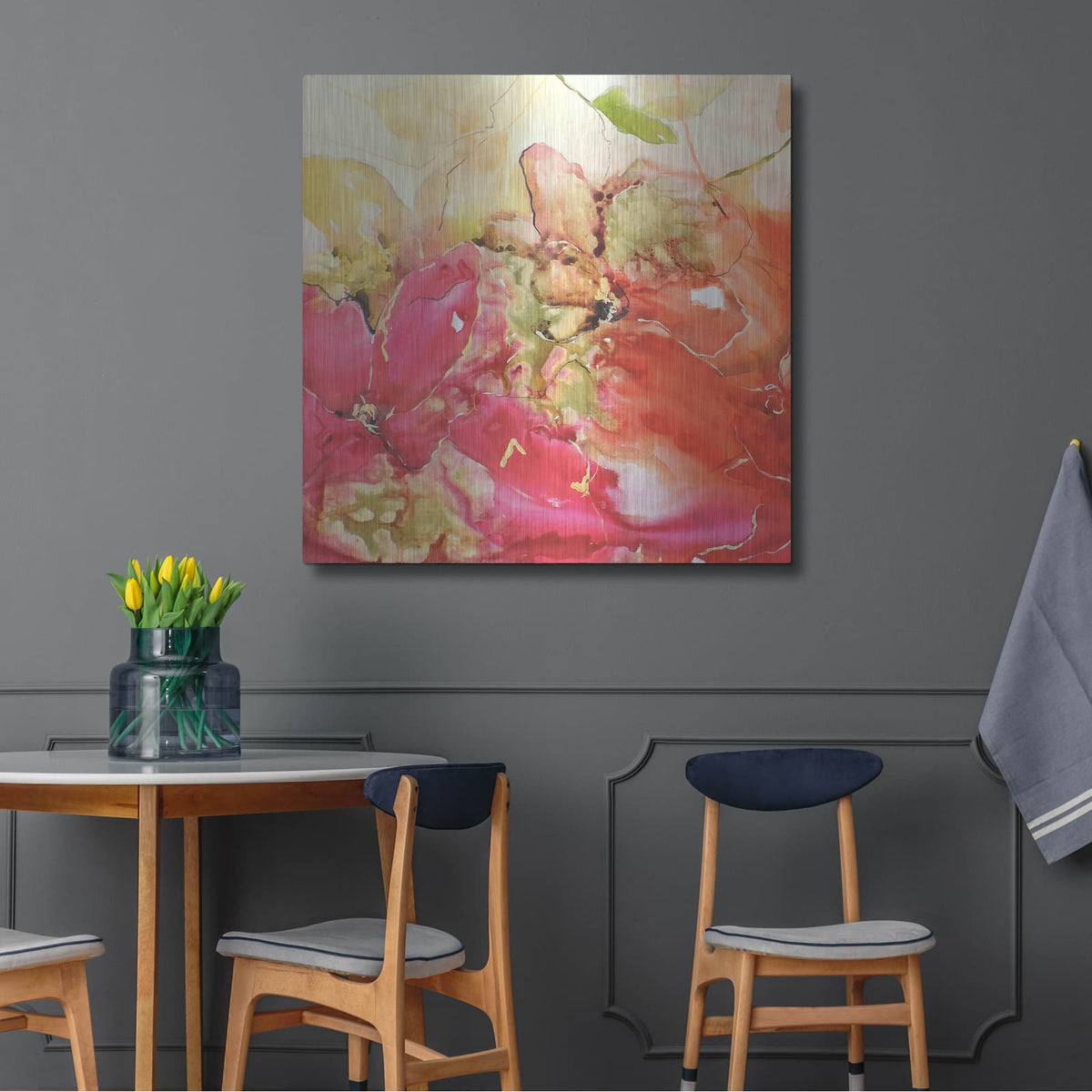 'En Naranjas I' by Leticia Herrera – Metal Wall Art, 36x36 room view