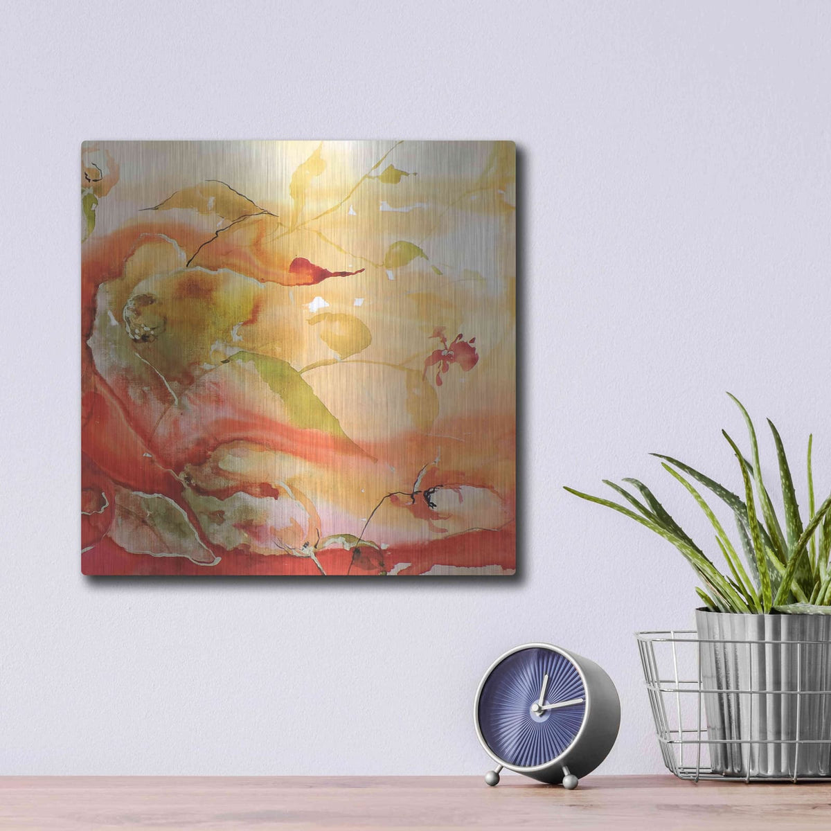 'En Naranjas II' by Leticia Herrera – Metal Wall Art, 12x12 room view