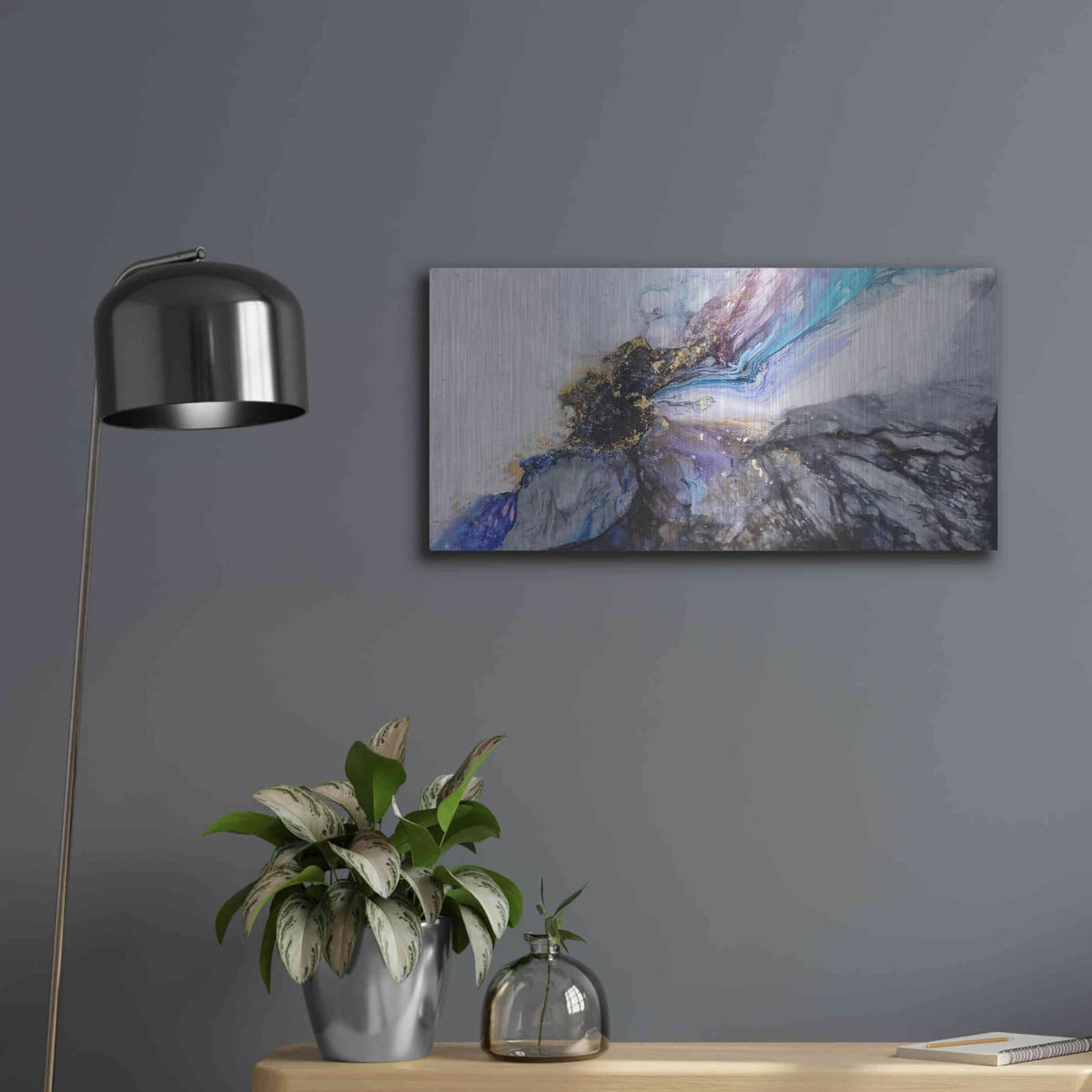 'Luis' by Leticia Herrera – Metal Wall Art, 24x12 room view