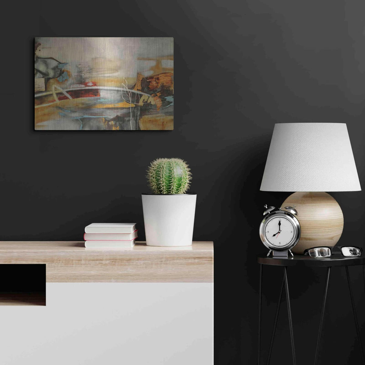 'Composicion I' by Gabriela Villarreal – Metal Wall Art, 24x16 room view