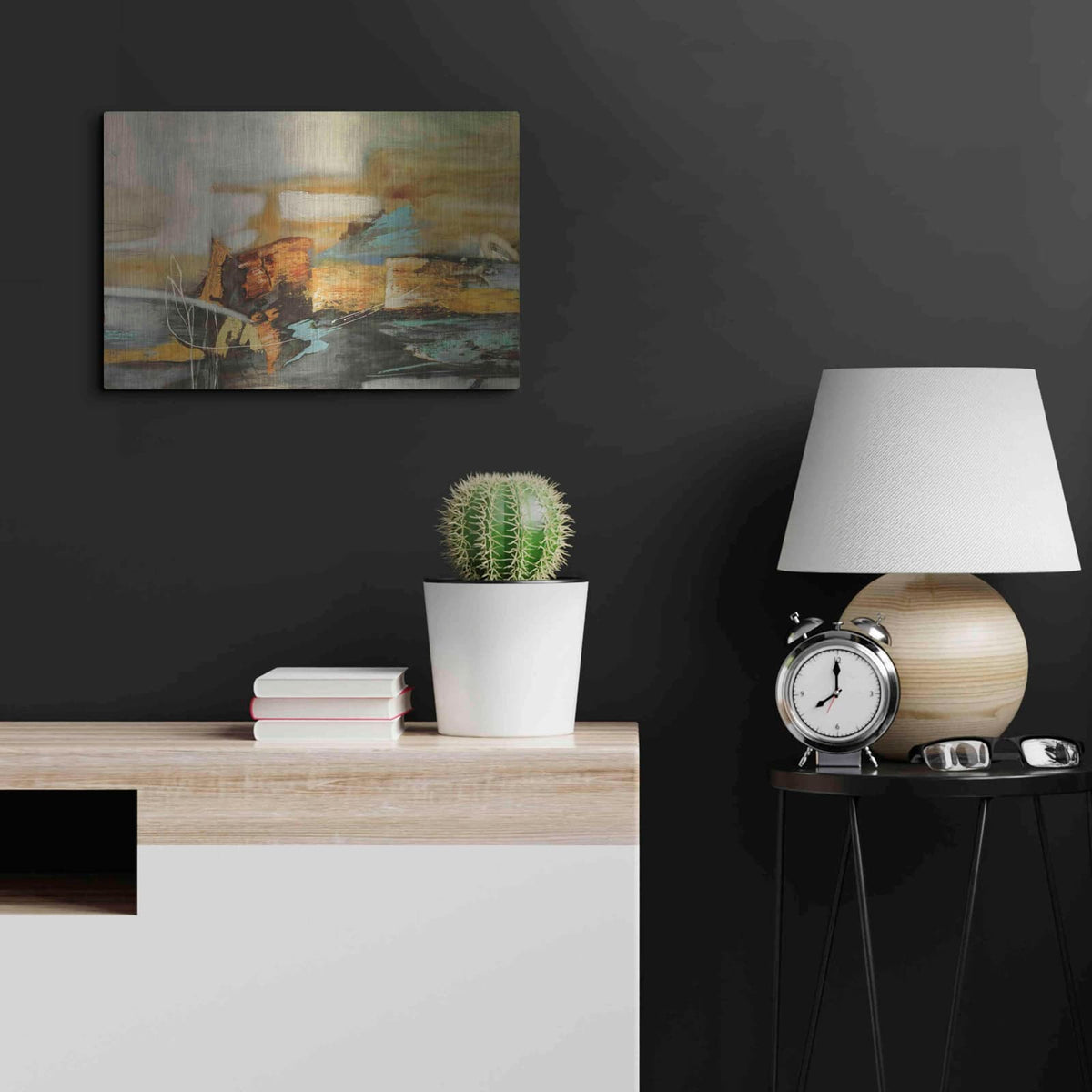 'Composicion II' by Gabriela Villarreal – Metal Wall Art, 24x16 room view
