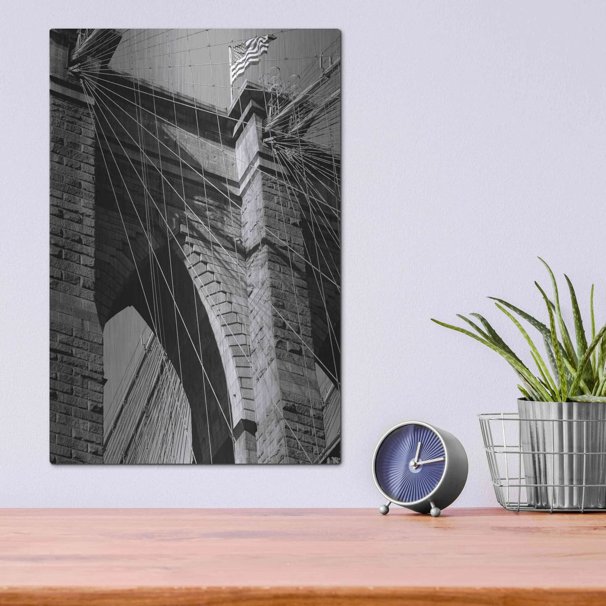 'Bridges of NYC III' by Jeff Pica – Metal Wall Art, 12x16 room view