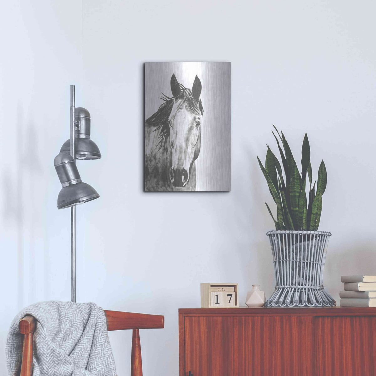 'Wildlife Snapshot Horse I' by Naomi McCavitt – Metal Wall Art, 16x24 room view