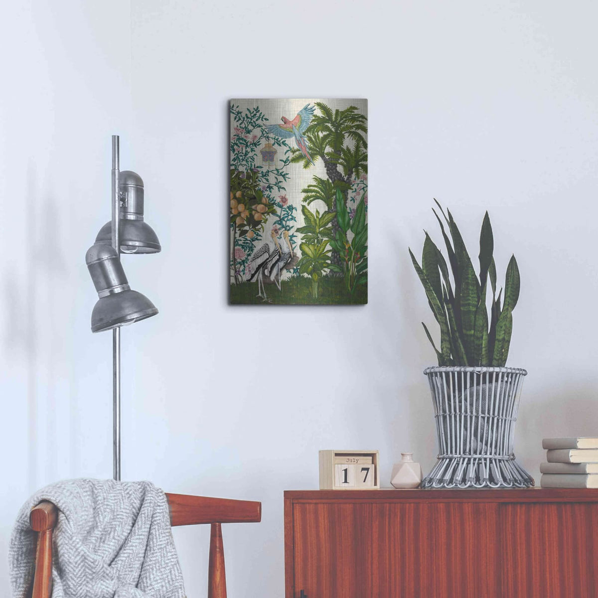 'Paradis Chinoiserie II' by Naomi McCavitt – Metal Wall Art, 16x24 room view