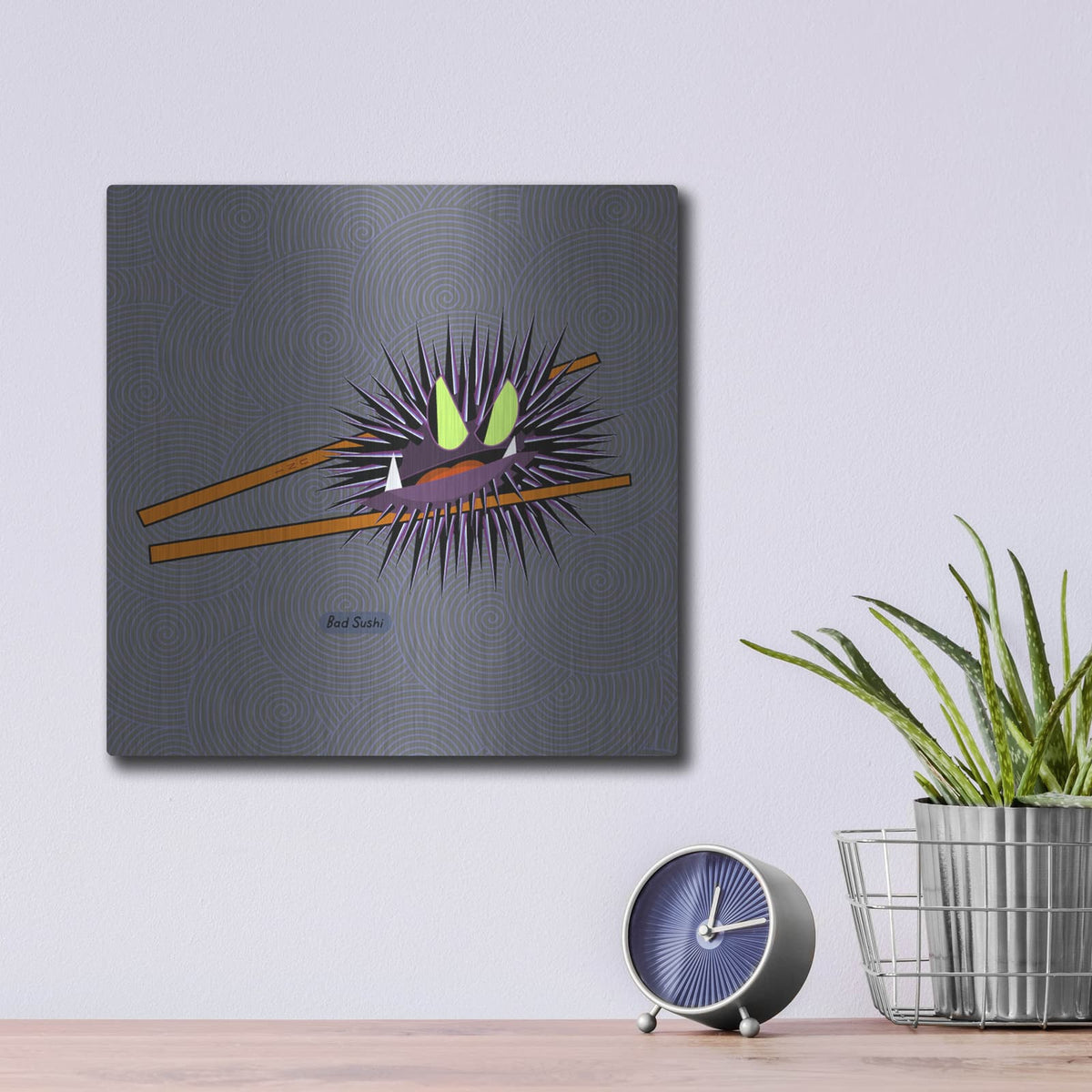 'Uni' by Chuck Wimmer – Metal Wall Art, 12x12 room view