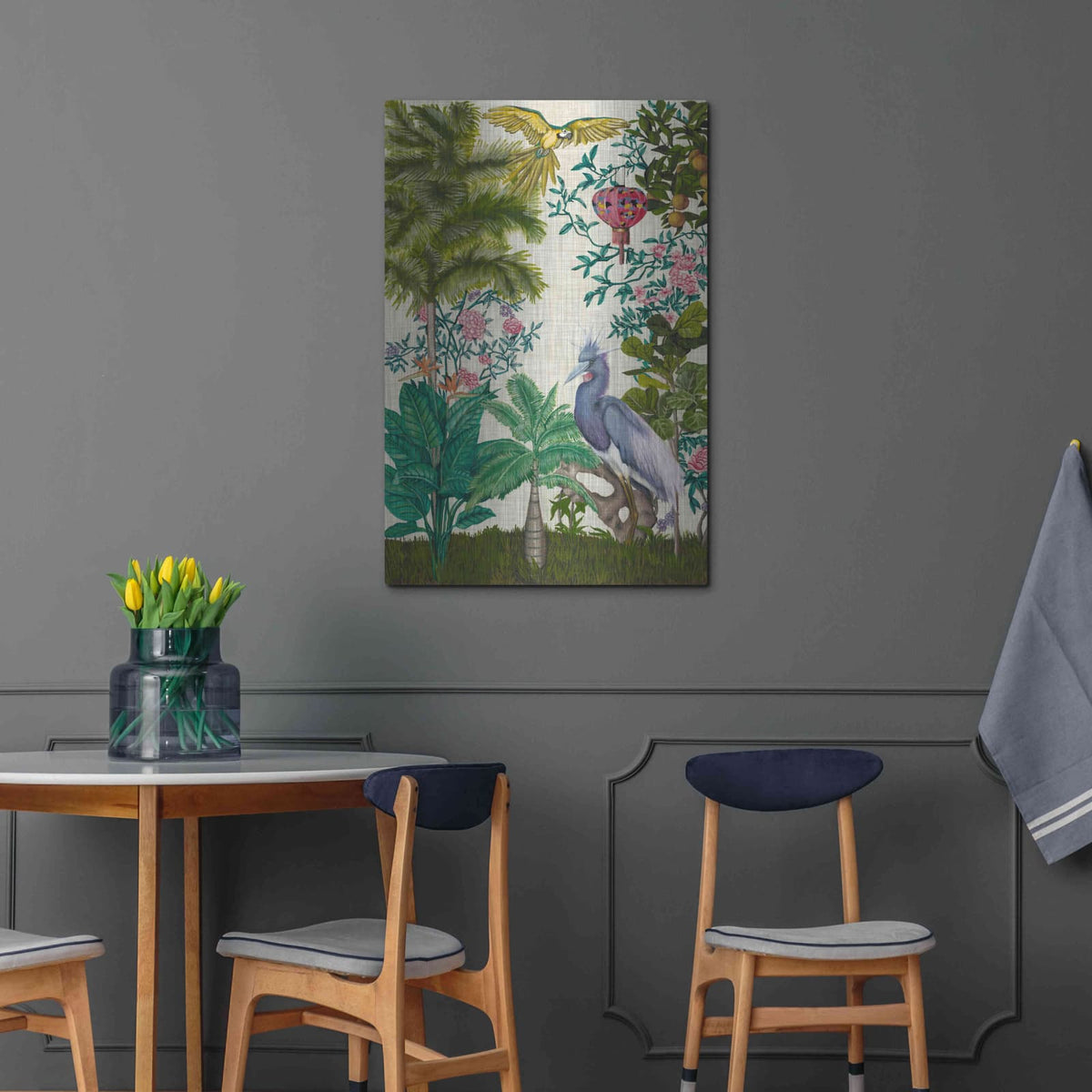 'Paradis Chinoiserie I' by Naomi McCavitt – Metal Wall Art, 24x36 room view