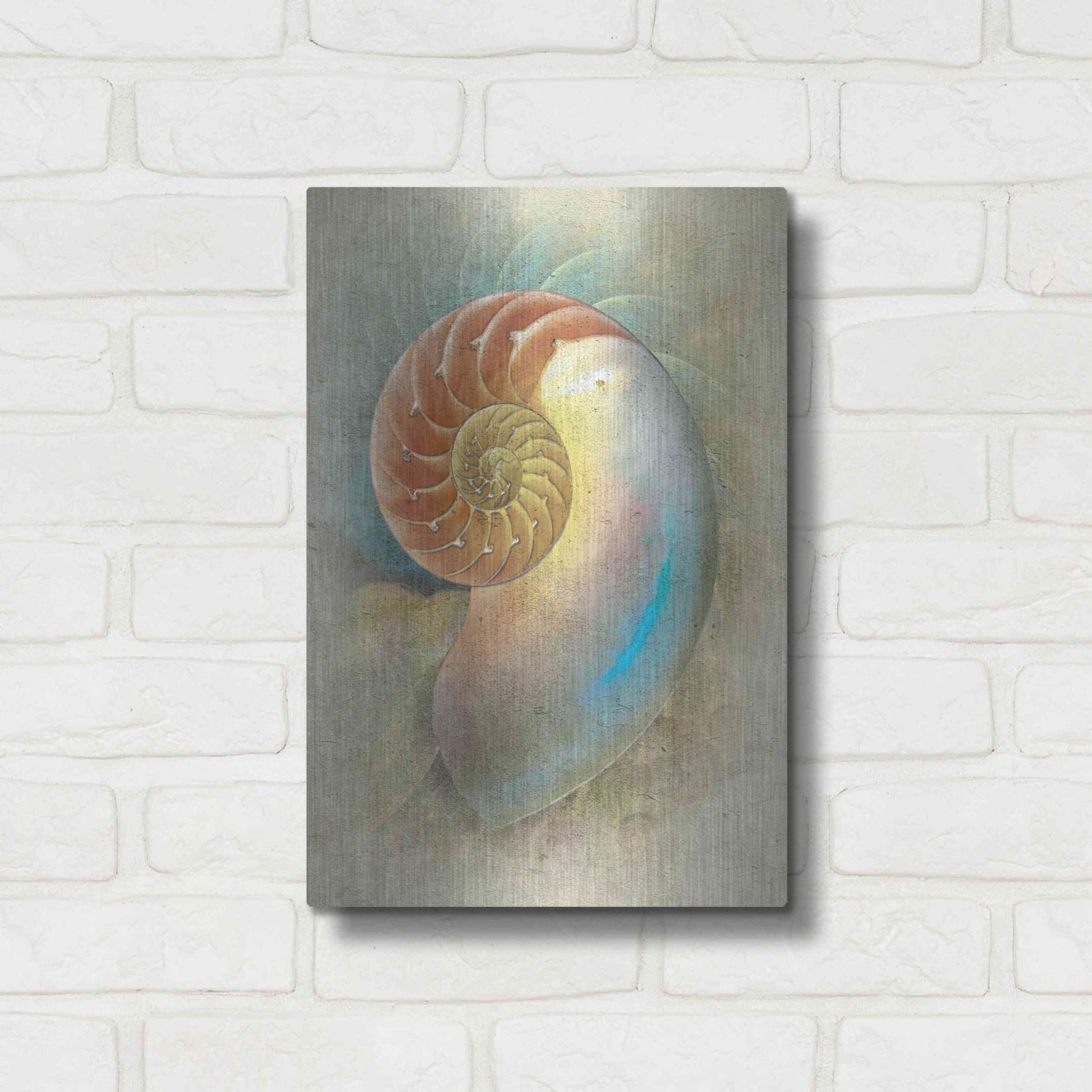 Luxe Metal Art 'Aquatica II' by Steve Hunziker, Metal Wall Art,12x16