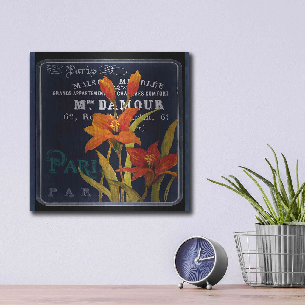 'Chalkboard Paris Collection C' by Studio W – Metal Wall Art, 12x12 room view