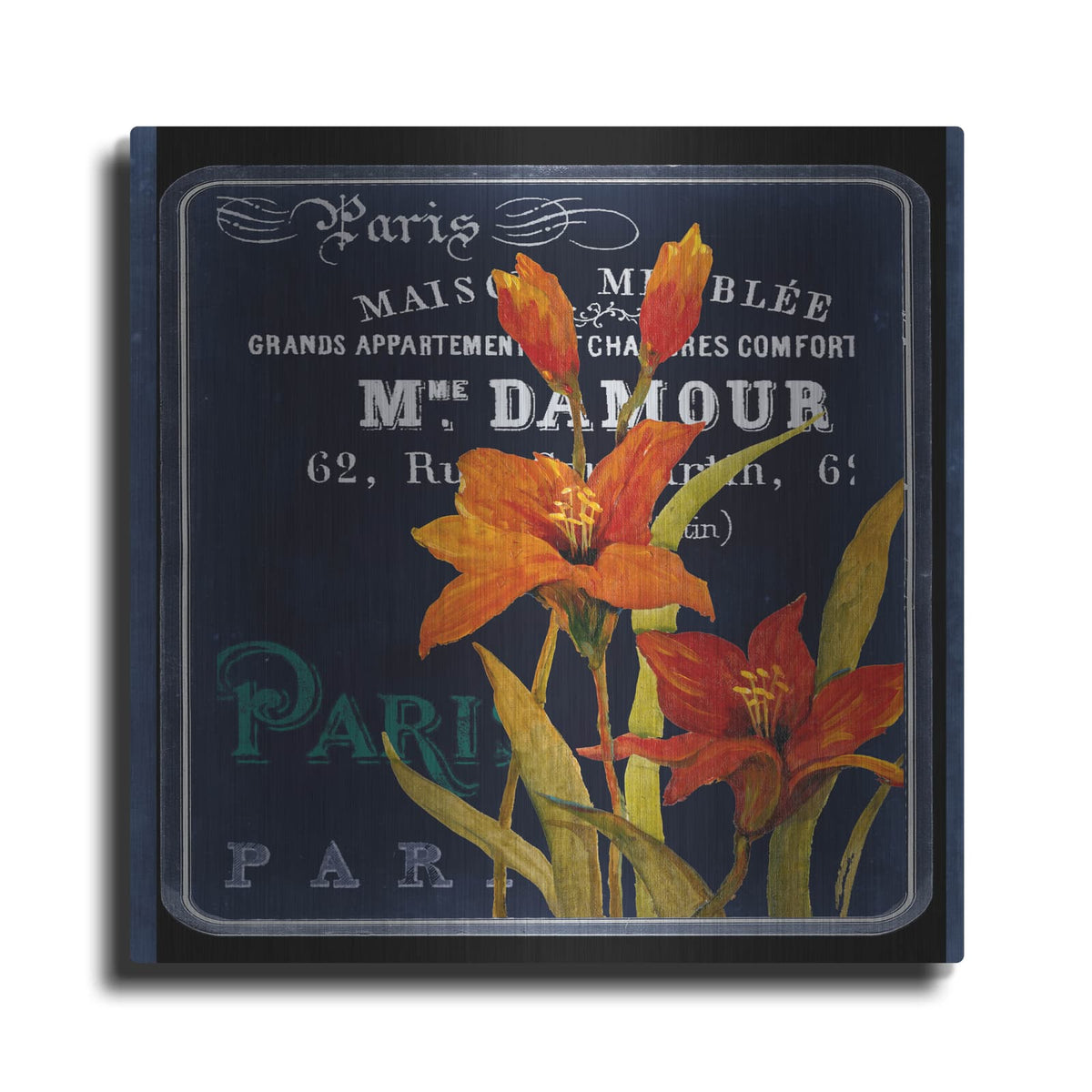 'Chalkboard Paris Collection C' by Studio W – Metal Wall Art