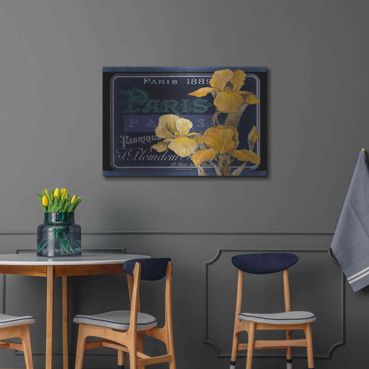 'Chalkboard Paris Collection A' by Studio W – Metal Wall Art, 36x24 room view