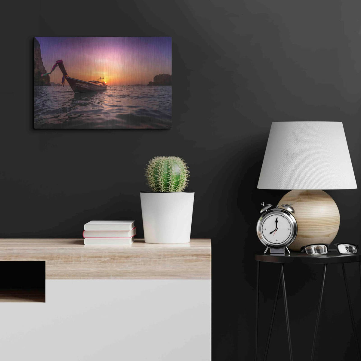 'Longtail Sunset' by Nicklas Gustafsson – Metal Wall Art, 24x16 room view