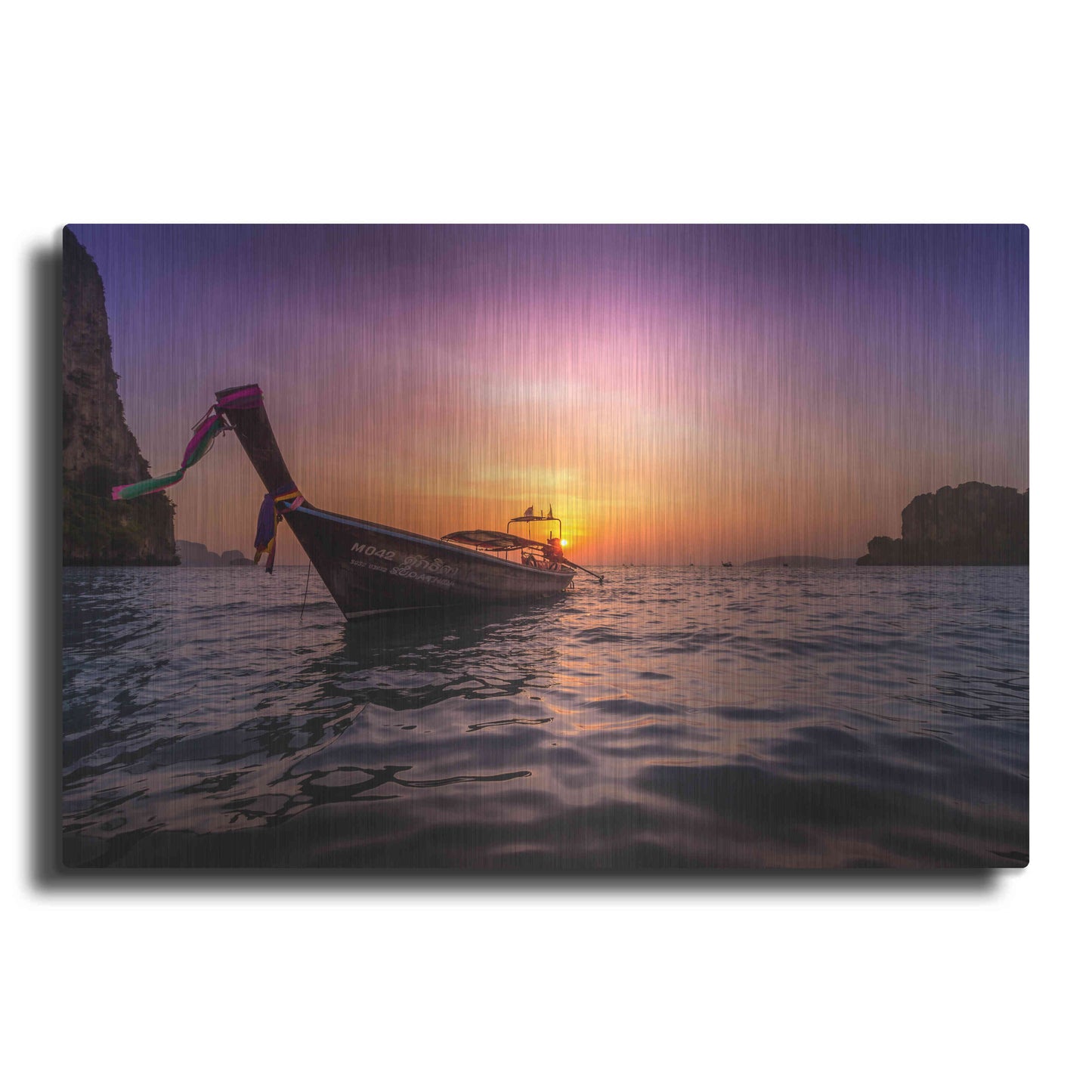 Luxe Metal Art 'Longtail Sunset' by Nicklas Gustafsson, Metal Wall Art