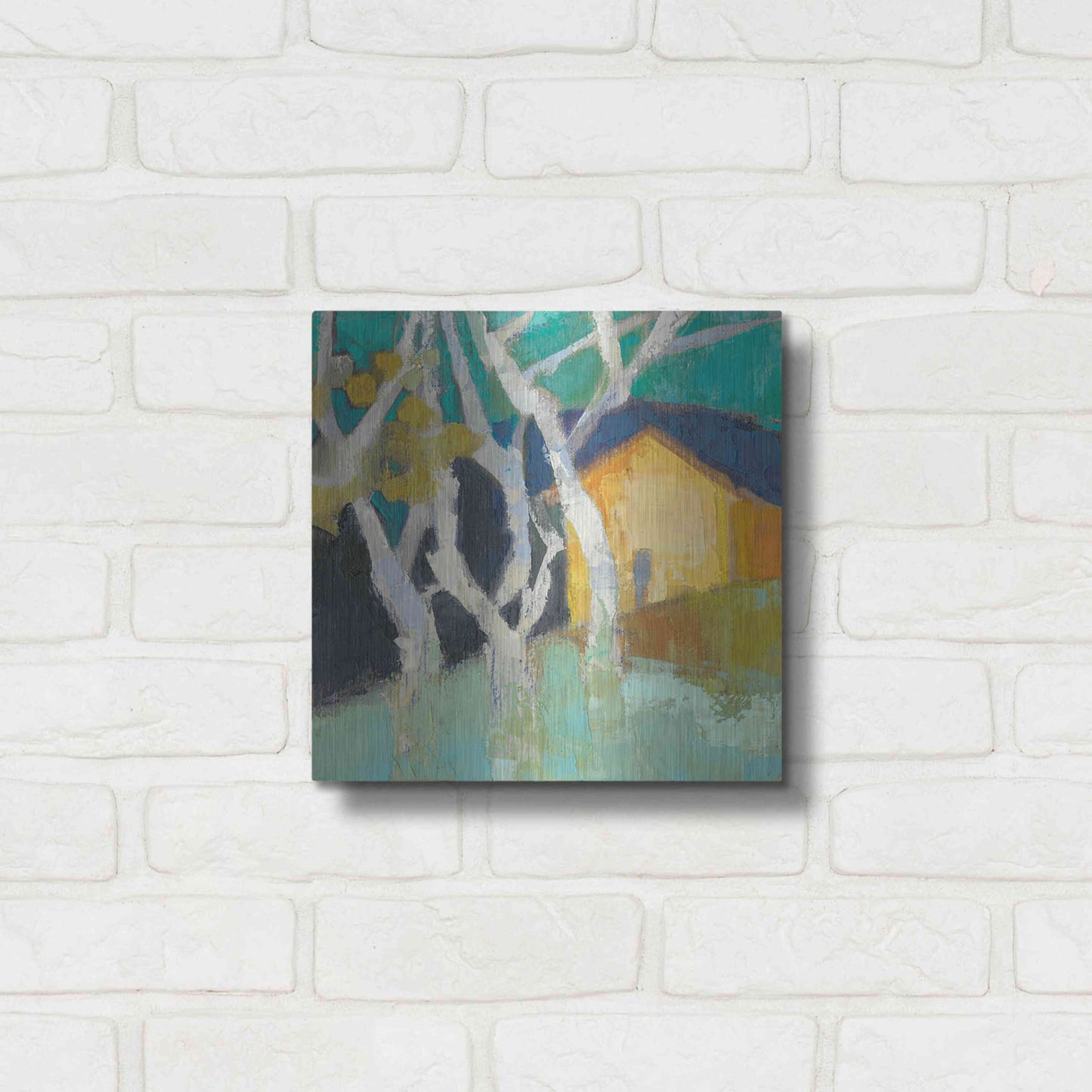 Luxe Metal Art 'Avoca Barn' by Sue Jachimiec, Metal Wall Art,12x12