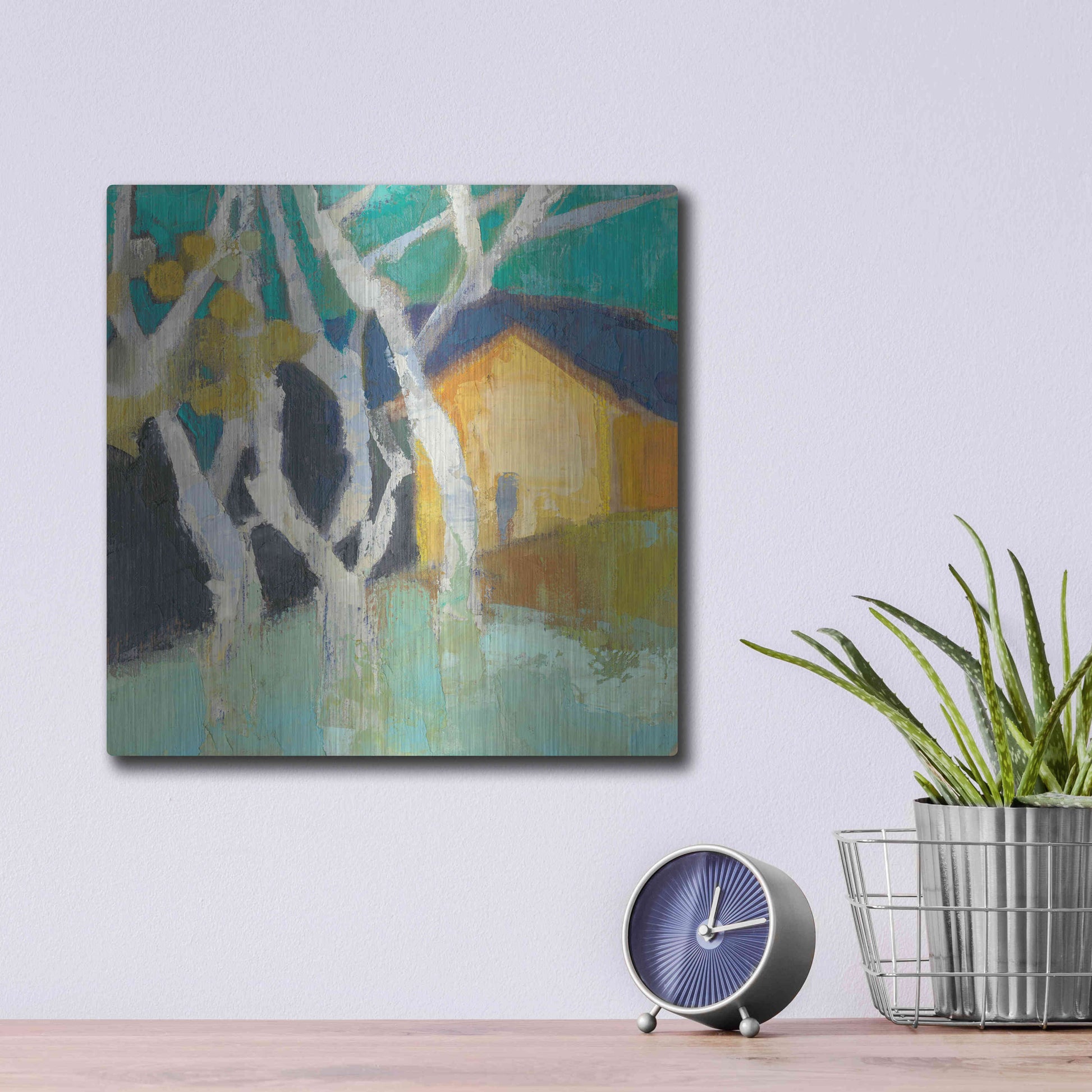 Luxe Metal Art 'Avoca Barn' by Sue Jachimiec, Metal Wall Art,12x12