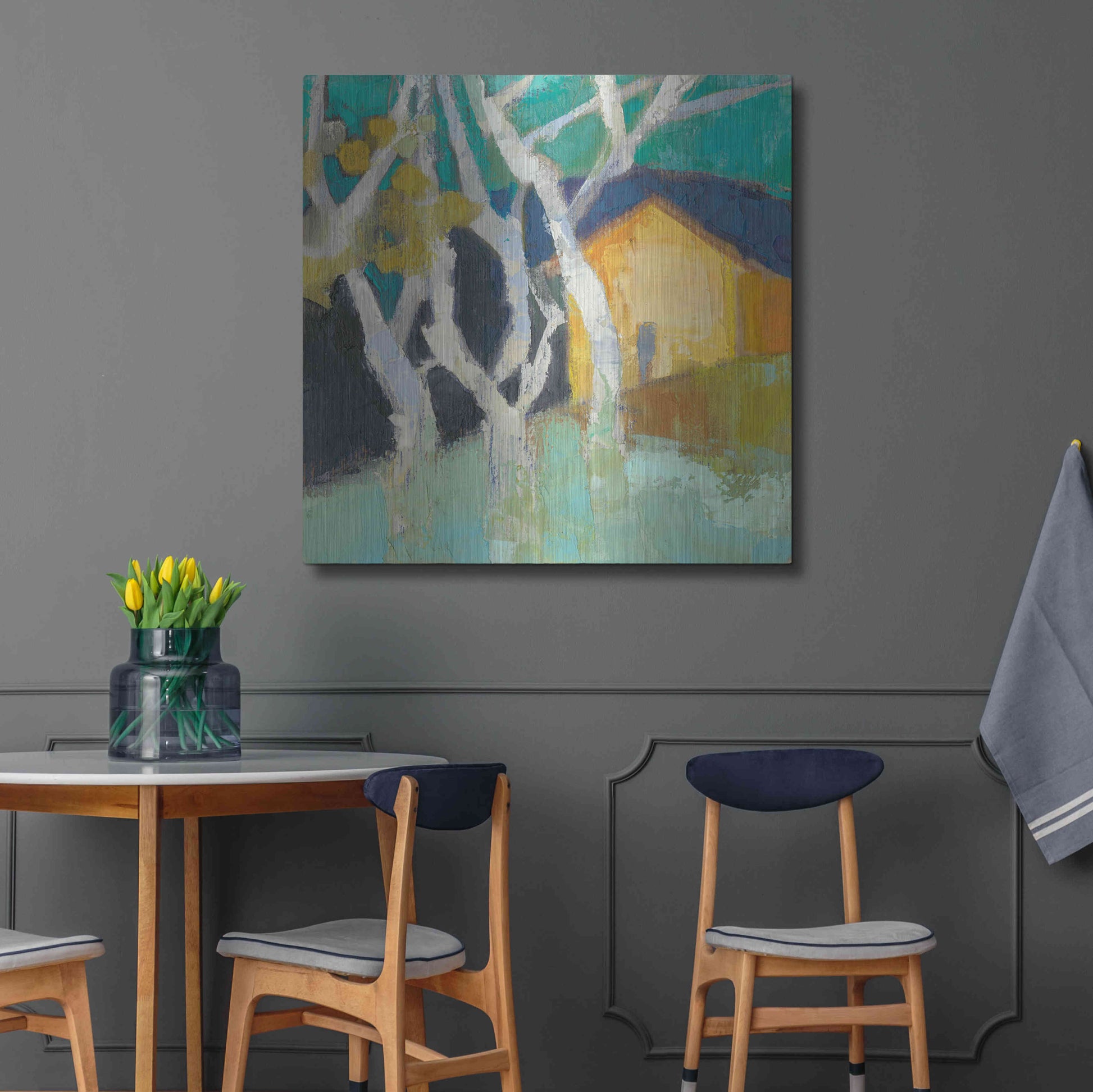 Luxe Metal Art 'Avoca Barn' by Sue Jachimiec, Metal Wall Art,36x36