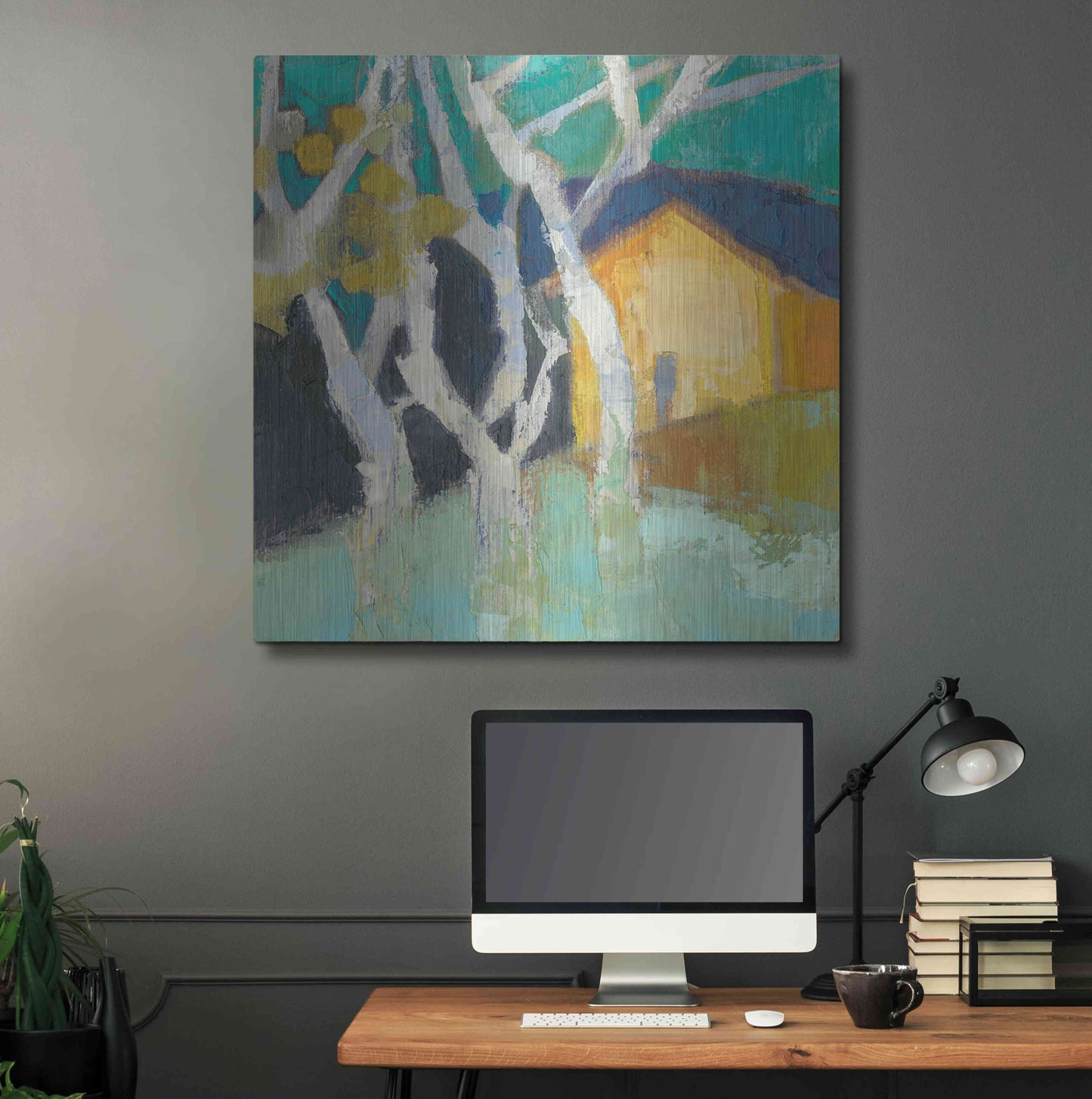 Luxe Metal Art 'Avoca Barn' by Sue Jachimiec, Metal Wall Art,36x36