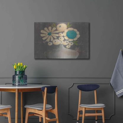 Luxe Metal Art 'Crackled Bouquet I' by Sue Jachimiec, Metal Wall Art,36x24