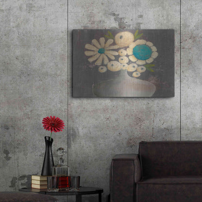 Luxe Metal Art 'Crackled Bouquet I' by Sue Jachimiec, Metal Wall Art,36x24