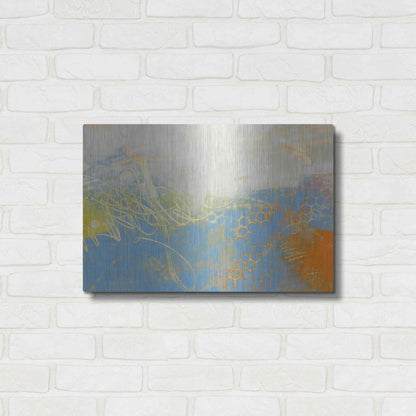 Luxe Metal Art 'Blue Lux II' by Sue Jachimiec, Metal Wall Art,24x16