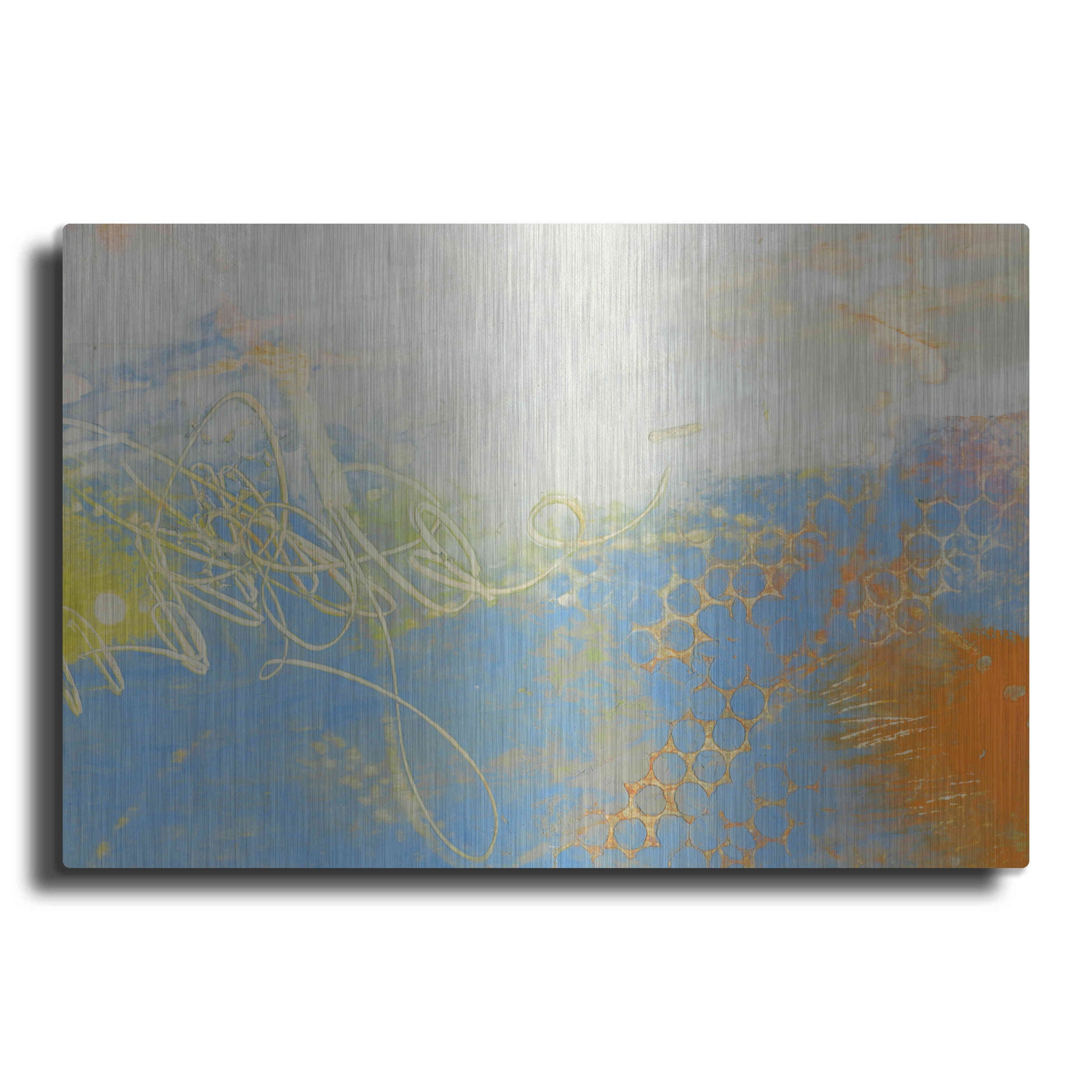 Luxe Metal Art 'Blue Lux II' by Sue Jachimiec, Metal Wall Art