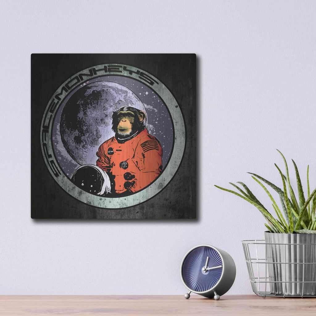'Space Monkeys' by Nicklas Gustafsson – Metal Wall Art, 12x12 room view