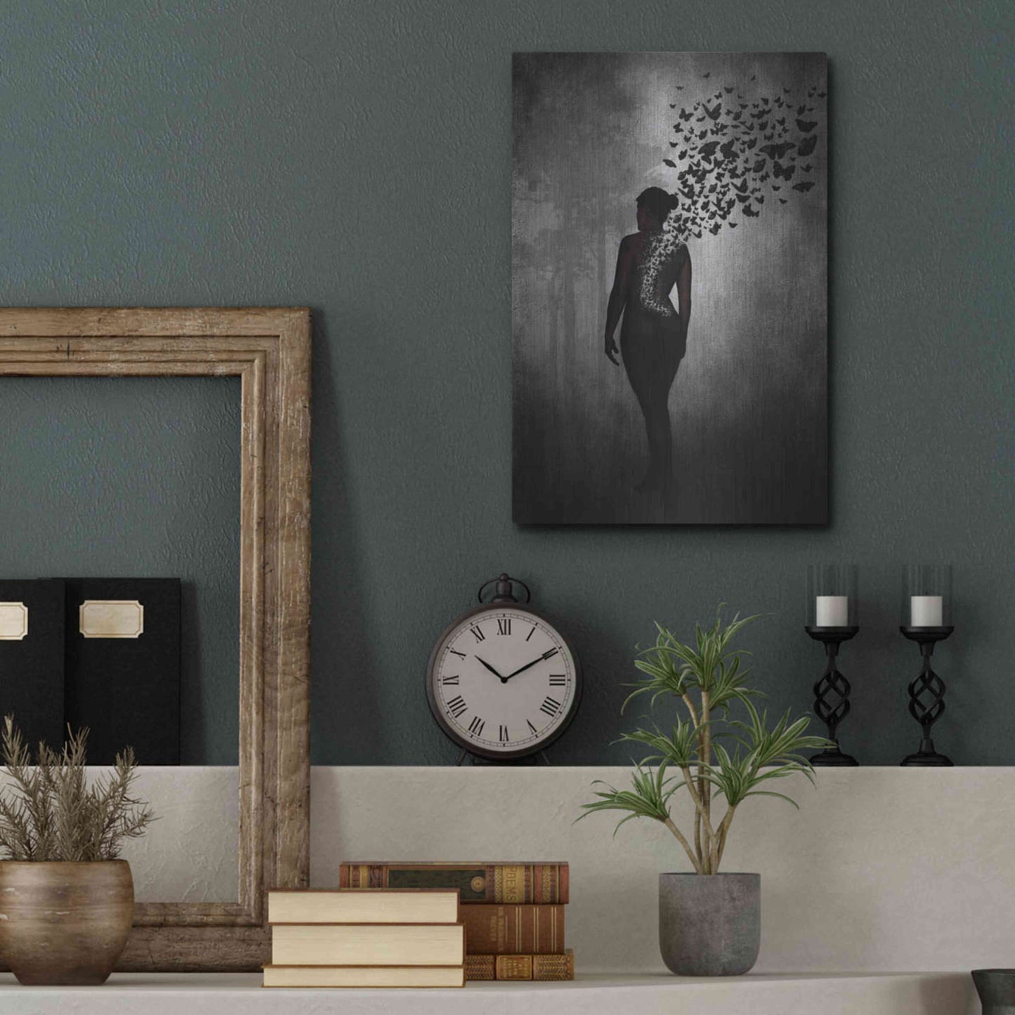 Luxe Metal Art 'The Butterfly Transformation' by Nicklas Gustafsson, Metal Wall Art,12x16