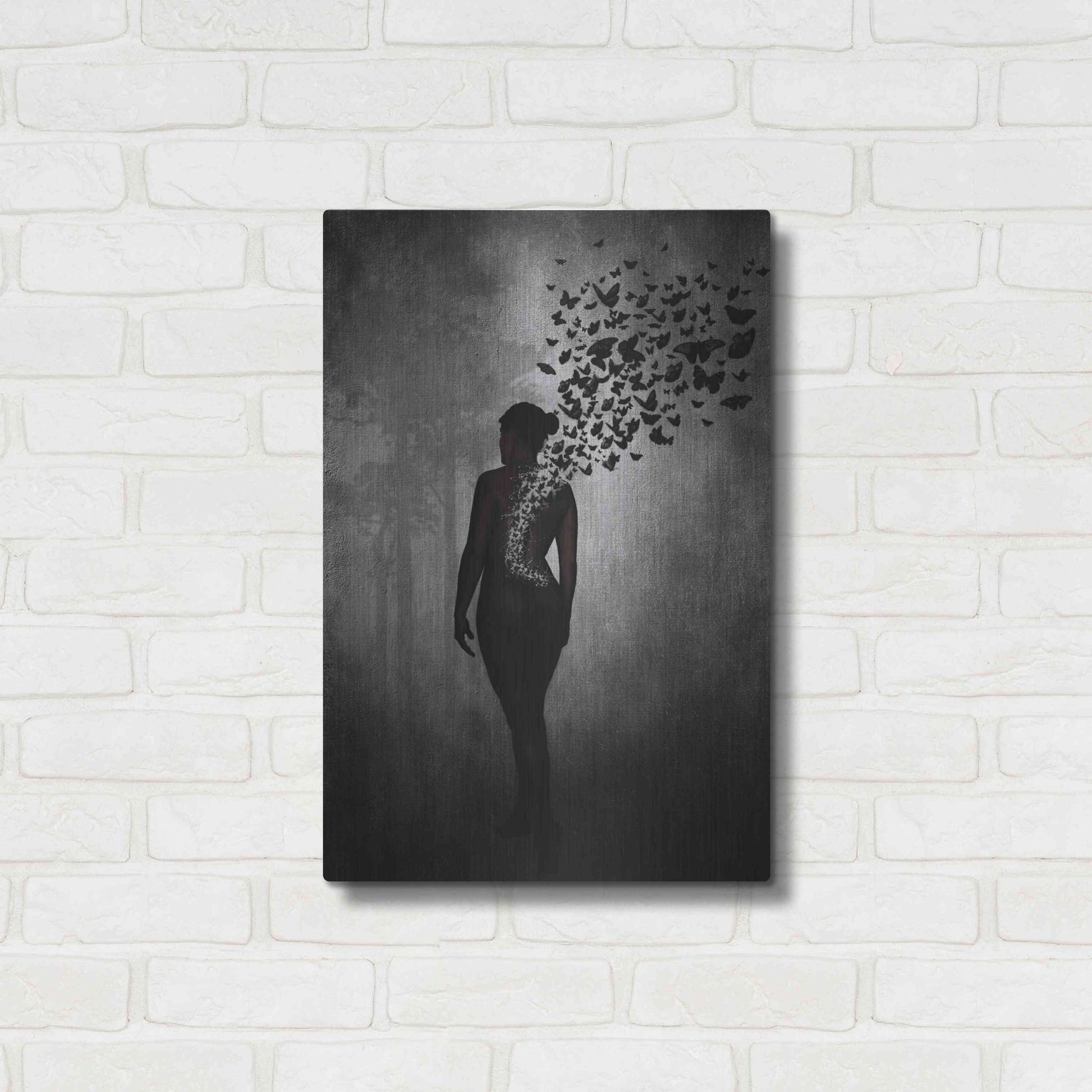 Luxe Metal Art 'The Butterfly Transformation' by Nicklas Gustafsson, Metal Wall Art,16x24