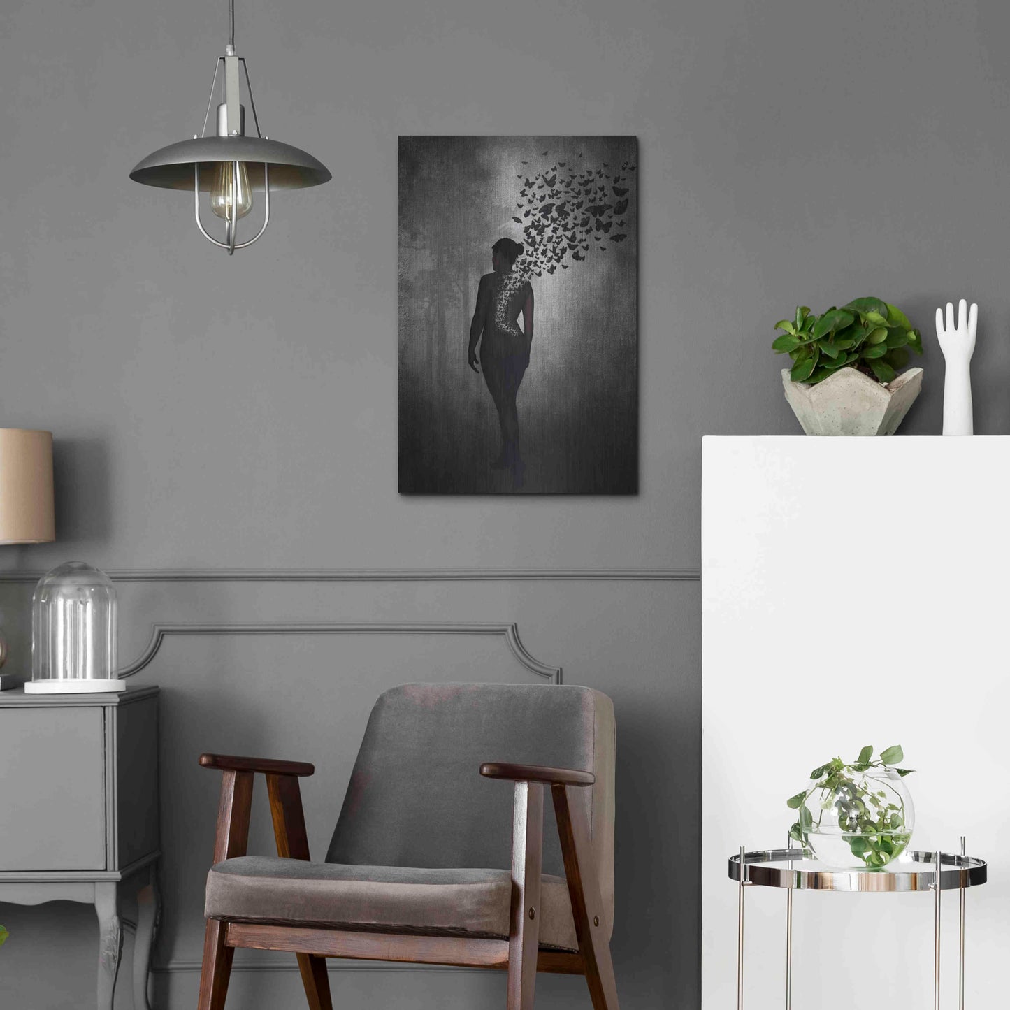 Luxe Metal Art 'The Butterfly Transformation' by Nicklas Gustafsson, Metal Wall Art,16x24