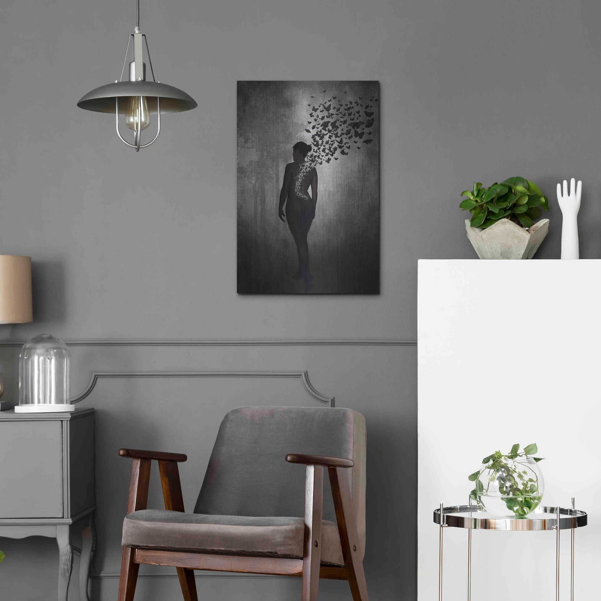 Luxe Metal Art 'The Butterfly Transformation' by Nicklas Gustafsson, Metal Wall Art,16x24