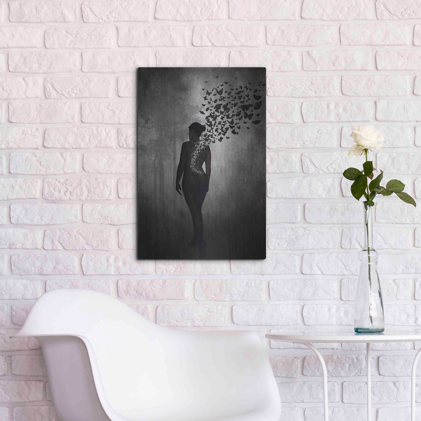 Luxe Metal Art 'The Butterfly Transformation' by Nicklas Gustafsson, Metal Wall Art,16x24