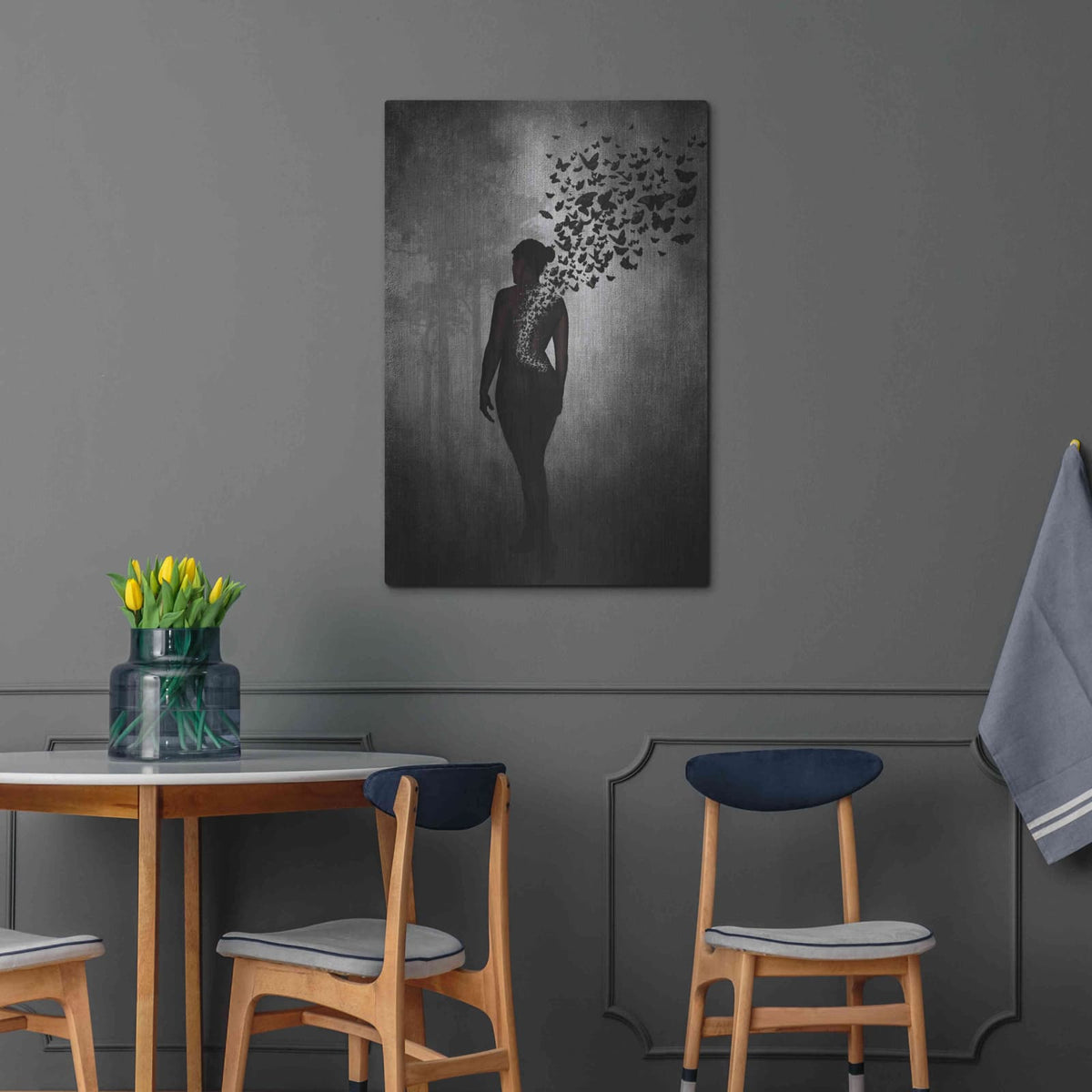 'The Butterfly Transformation' by Nicklas Gustafsson – Metal Wall Art, 24x36 room view