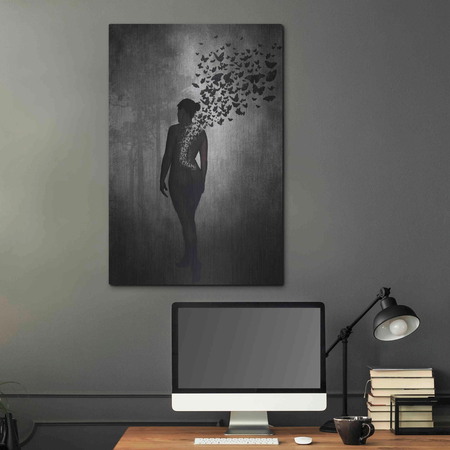 Luxe Metal Art 'The Butterfly Transformation' by Nicklas Gustafsson, Metal Wall Art,24x36
