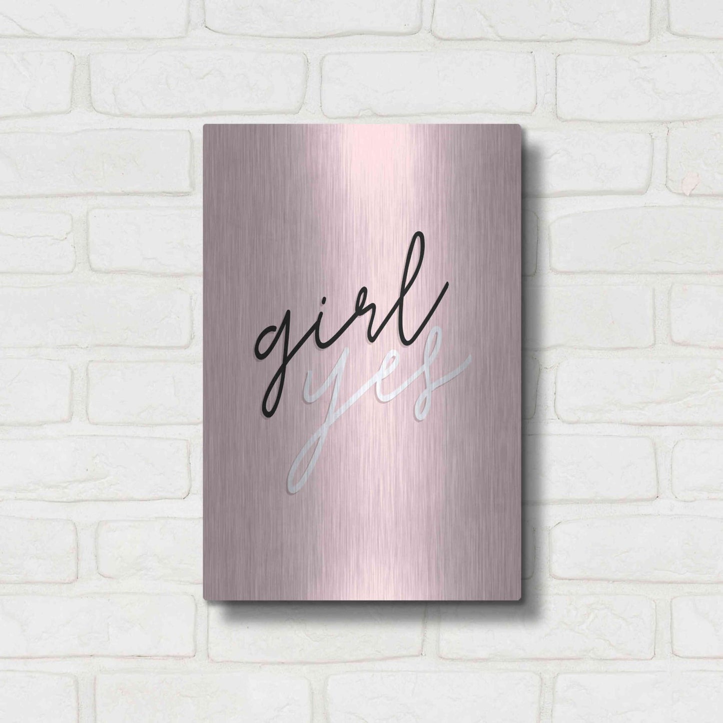 Luxe Metal Art 'GRL PWR V' by Anna Hambly, Metal Wall Art,12x16