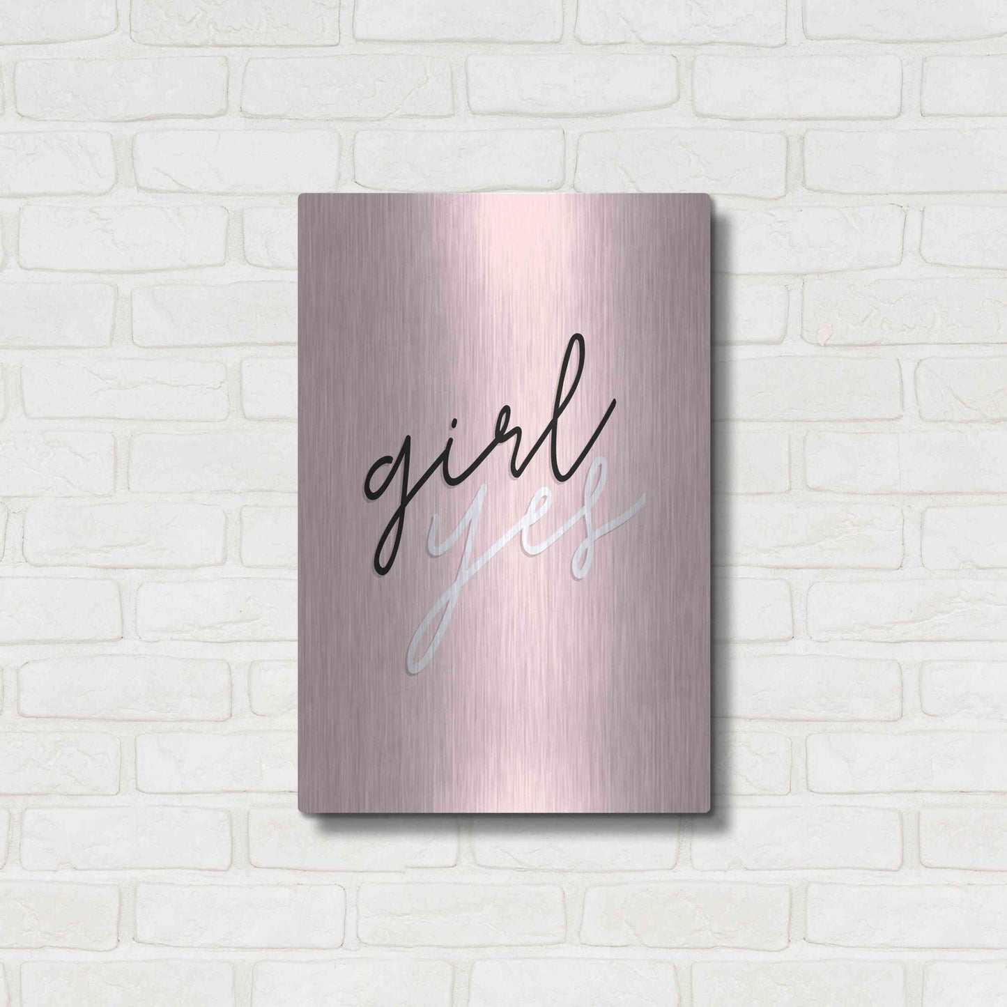 Luxe Metal Art 'GRL PWR V' by Anna Hambly, Metal Wall Art,16x24