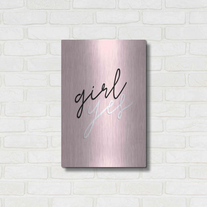 Luxe Metal Art 'GRL PWR V' by Anna Hambly, Metal Wall Art,16x24