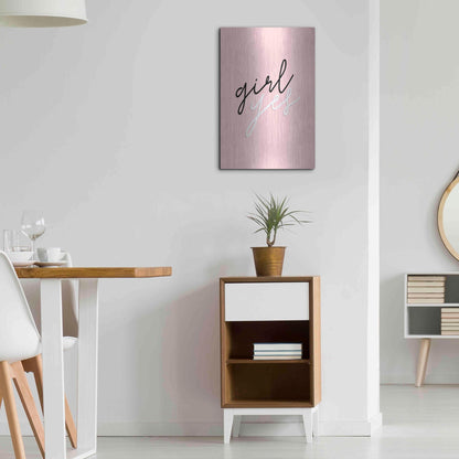 Luxe Metal Art 'GRL PWR V' by Anna Hambly, Metal Wall Art,16x24