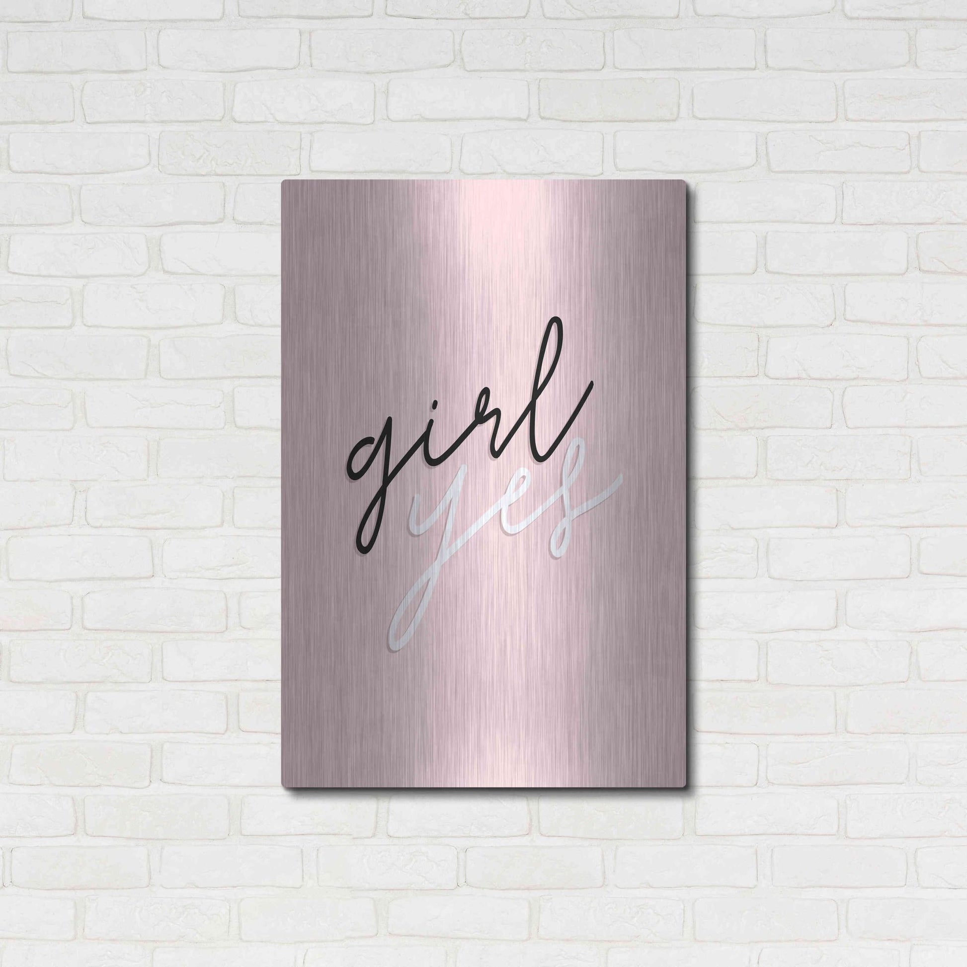 Luxe Metal Art 'GRL PWR V' by Anna Hambly, Metal Wall Art,24x36