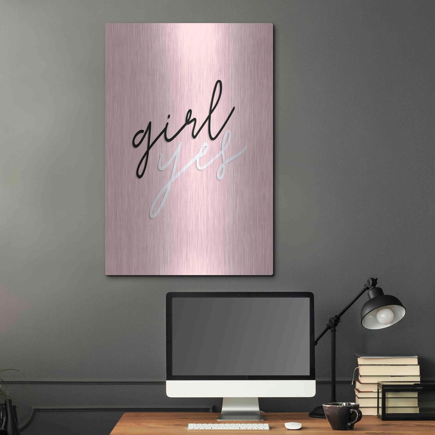 Luxe Metal Art 'GRL PWR V' by Anna Hambly, Metal Wall Art,24x36