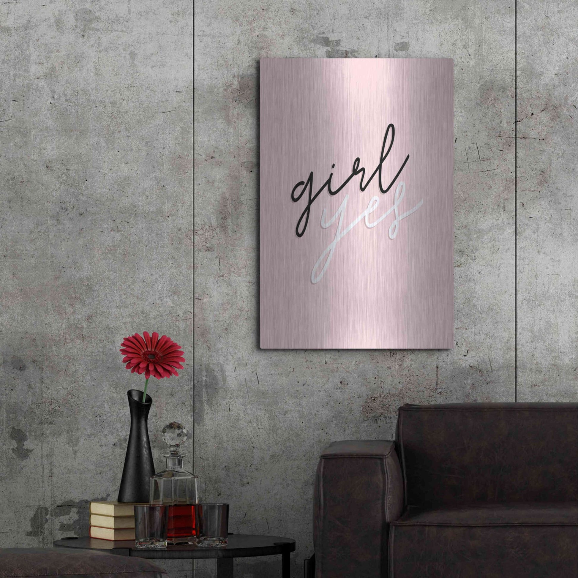 Luxe Metal Art 'GRL PWR V' by Anna Hambly, Metal Wall Art,24x36