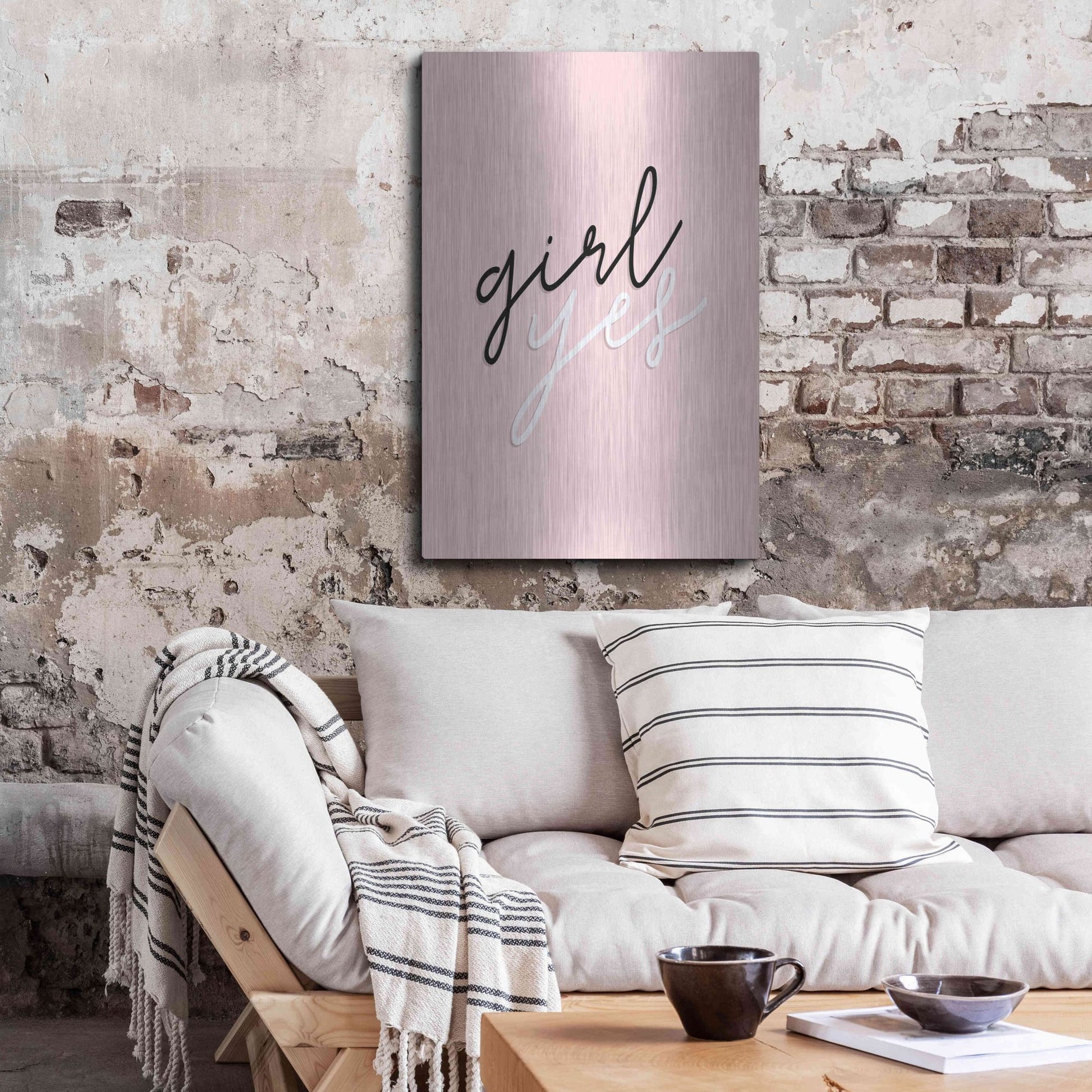 Luxe Metal Art 'GRL PWR V' by Anna Hambly, Metal Wall Art,24x36