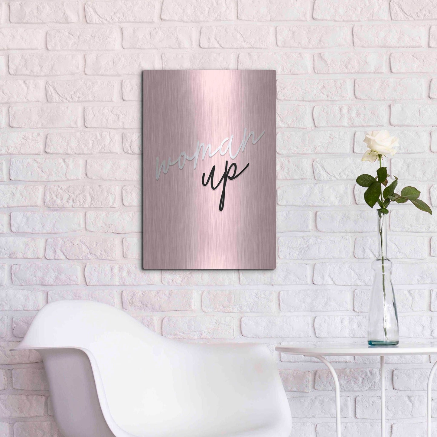 Luxe Metal Art 'GRL PWR VI' by Anna Hambly, Metal Wall Art,16x24