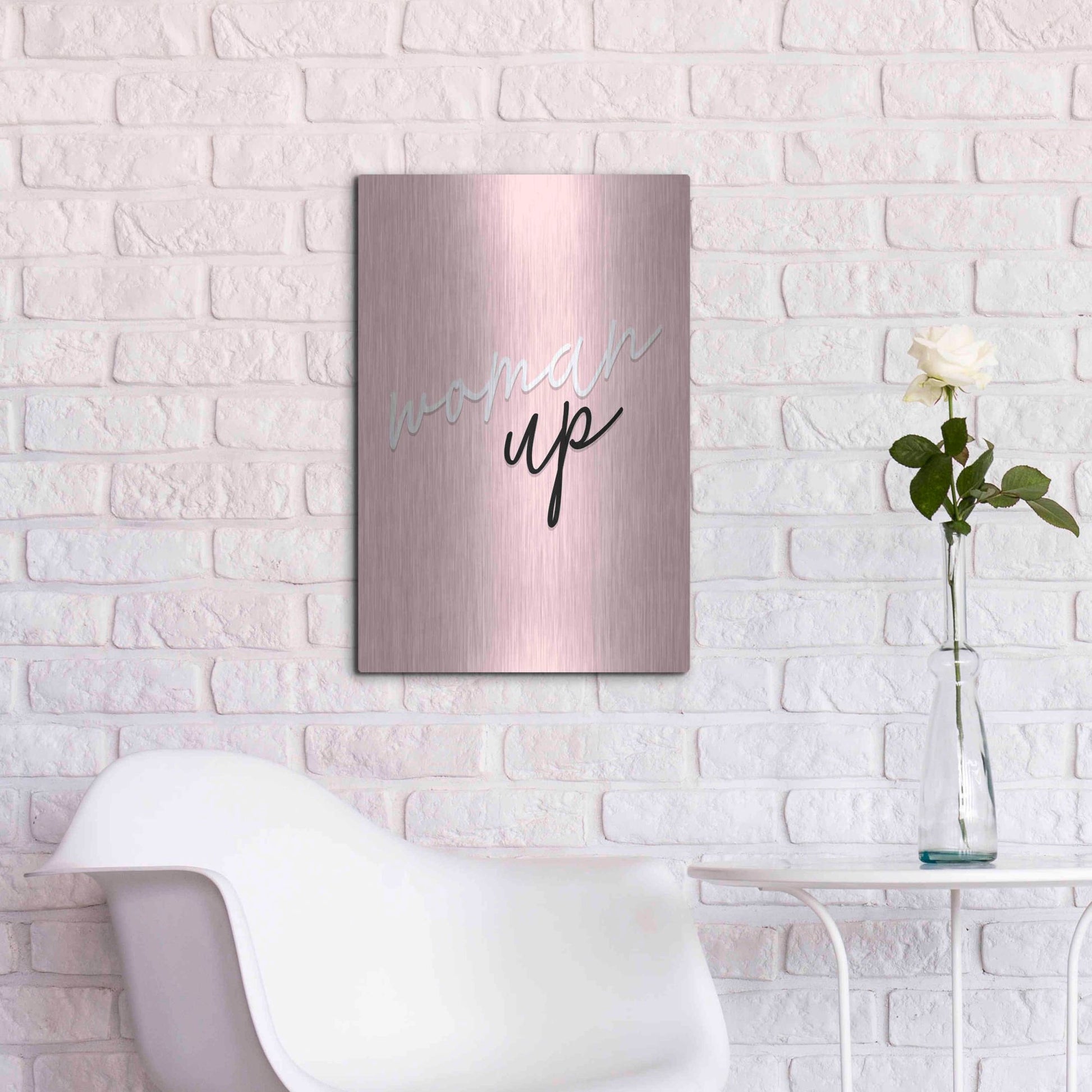 Luxe Metal Art 'GRL PWR VI' by Anna Hambly, Metal Wall Art,16x24