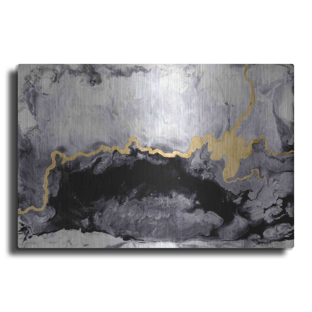 Luxe Metal Art 'Gilded Onyx' by Anna Hambly, Metal Wall Art