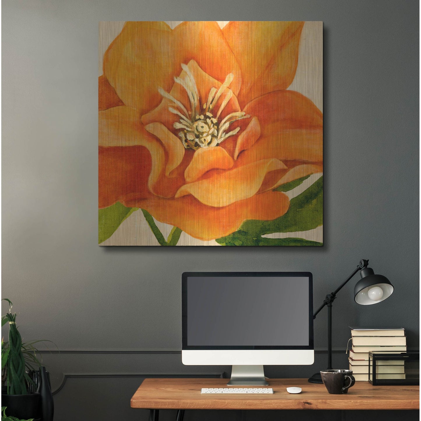 Luxe Metal Art 'Copper Petals II' by Annie Warren, Metal Wall Art,36x36