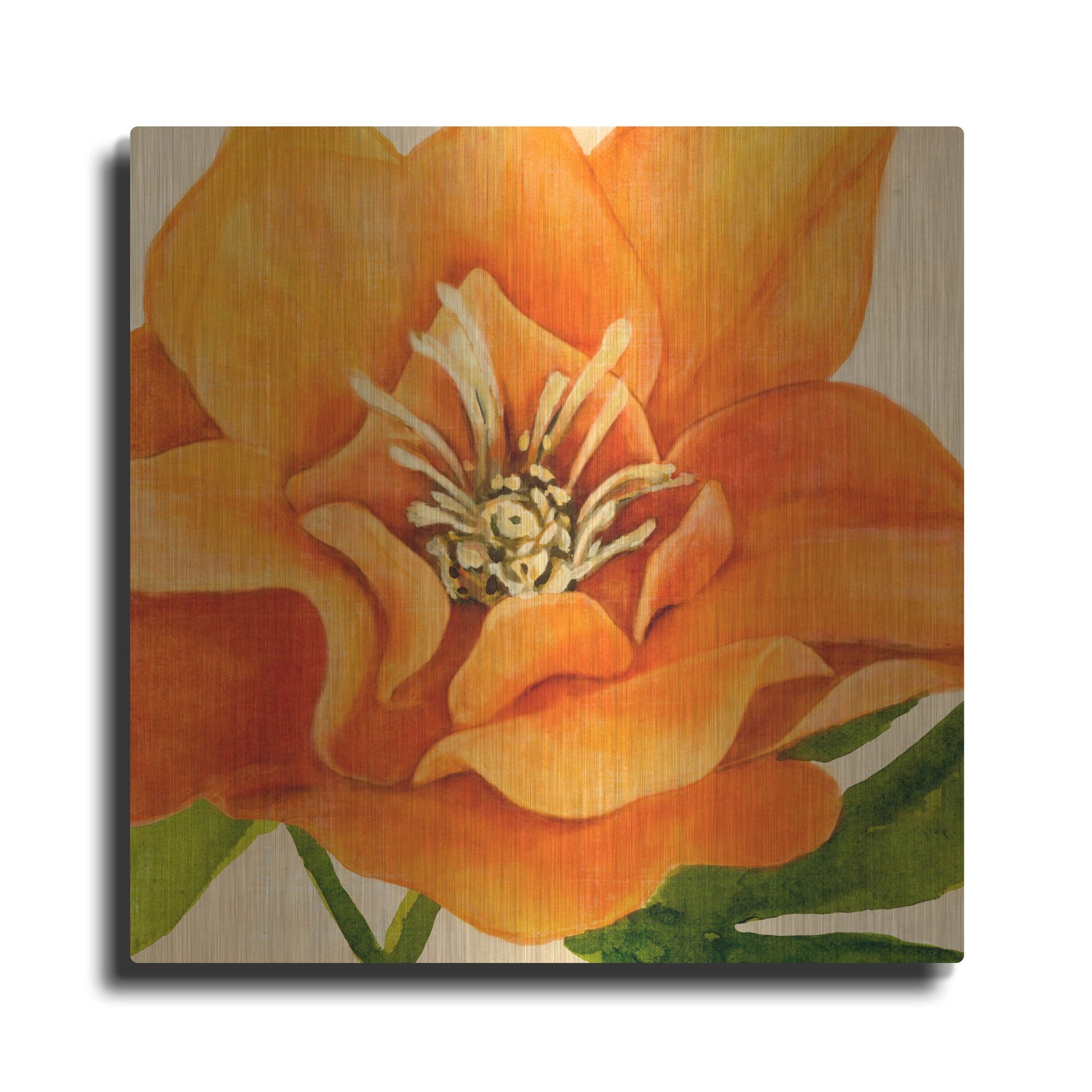 Luxe Metal Art 'Copper Petals II' by Annie Warren, Metal Wall Art