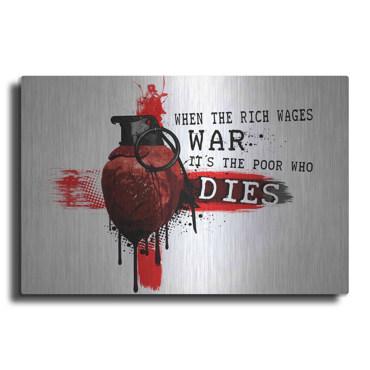 'When The Rich Wages War' by Nicklas Gustafsson – Metal Wall Art