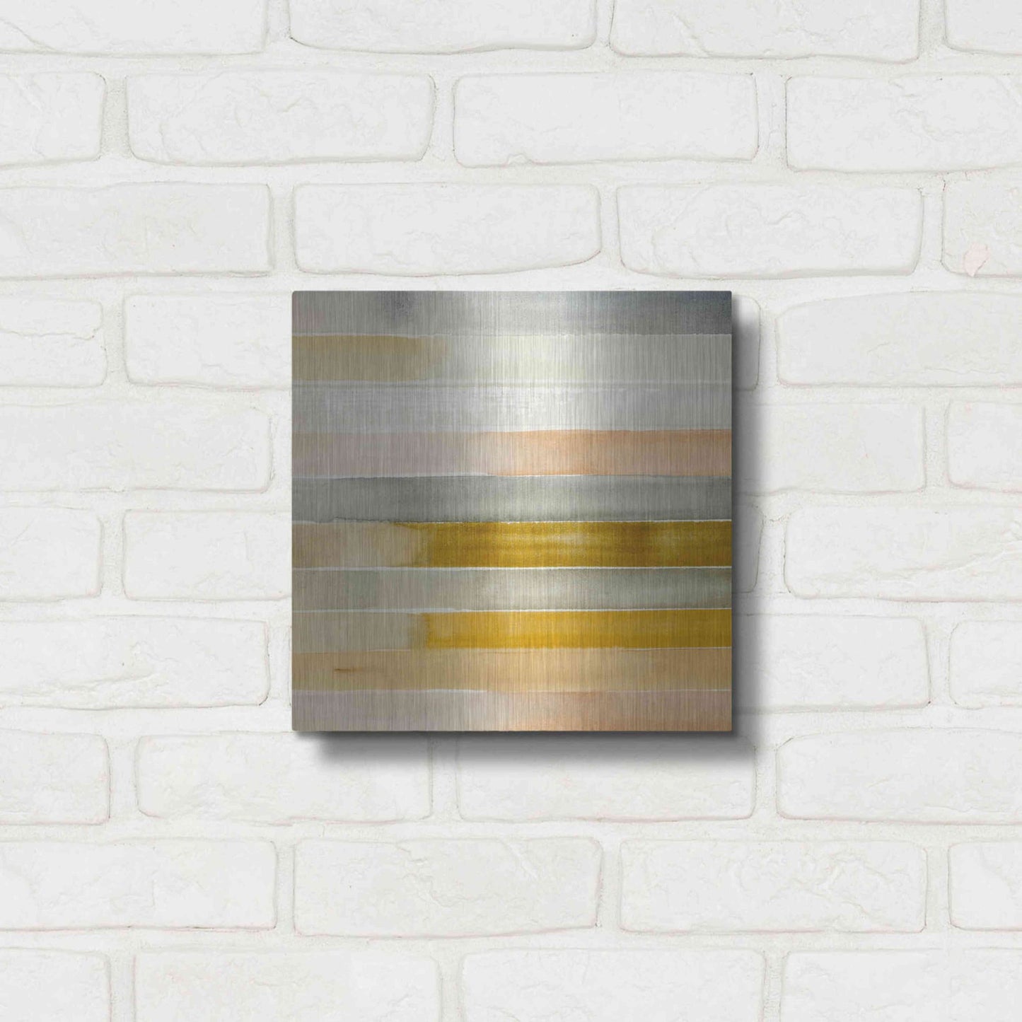 Luxe Metal Art 'Dreaming Borders I' by Annie Warren, Metal Wall Art,12x12