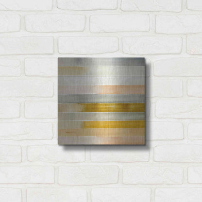 Luxe Metal Art 'Dreaming Borders I' by Annie Warren, Metal Wall Art,12x12