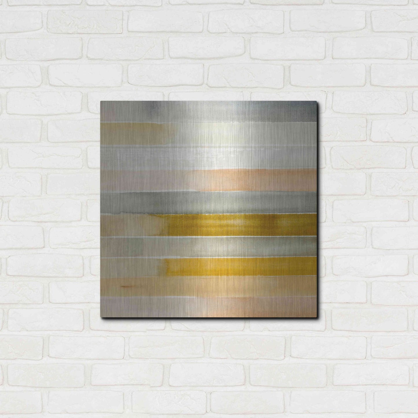 Luxe Metal Art 'Dreaming Borders I' by Annie Warren, Metal Wall Art,24x24